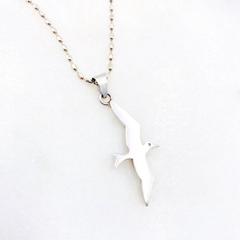 Bird In Flight Sterling Silver Necklace