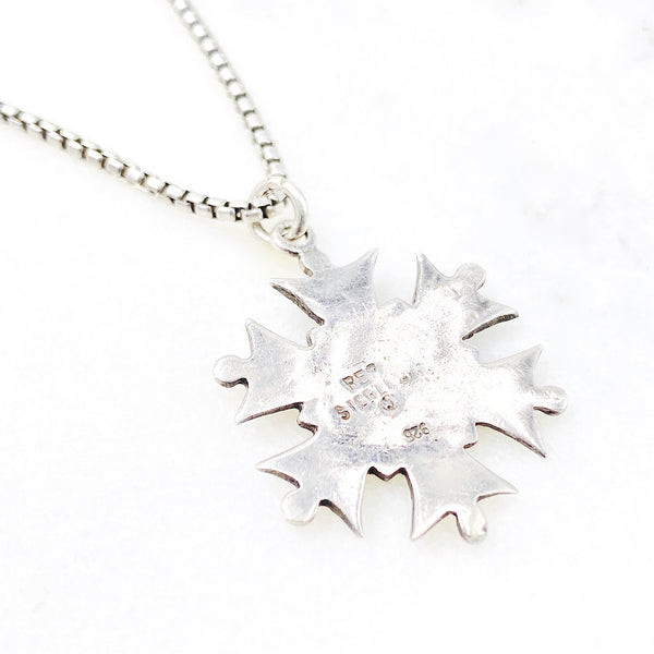 Sterling Silver Heraldic Crest Necklace