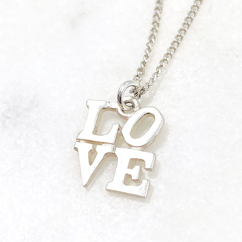 70's Sterling Silver LOVE Necklace