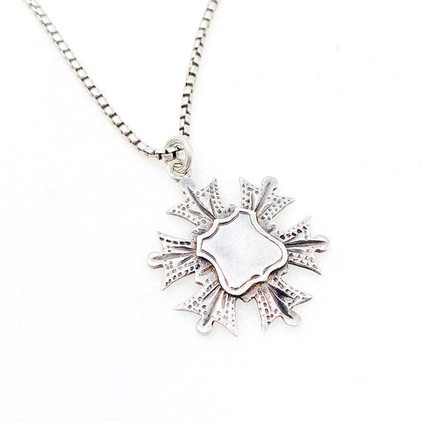 Sterling Silver Heraldic Crest Necklace