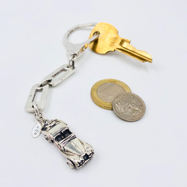 Sterling Silver Vintage Roadster Key Chain