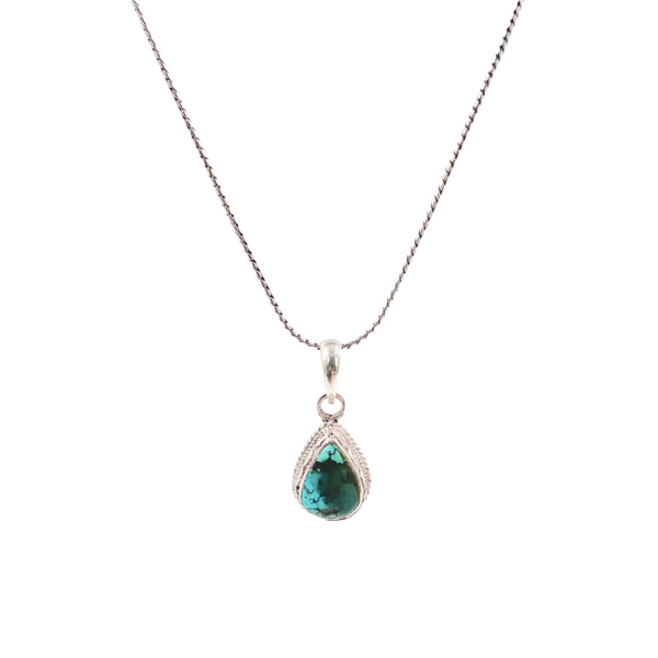 Turquoise Teardrop Necklace
