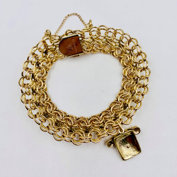I love you gold charm bracelet