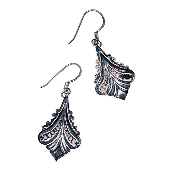 Vintage Art Nouveau Silver Earrings