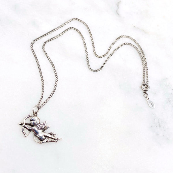 Cupid's Arrow  Sterling  Silver Necklace