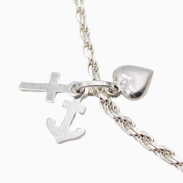 Faith, Hope & Charity Sterling Charm Bracelet