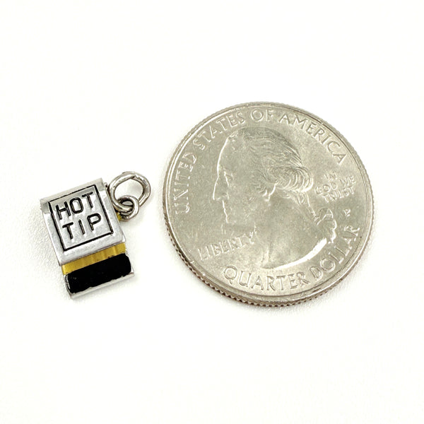 Sterling "Hot Tip" Matchbook Charm