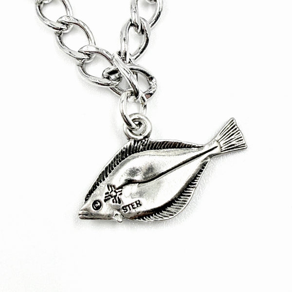 Sterling Silver Vintage Fish Charm Bracelet