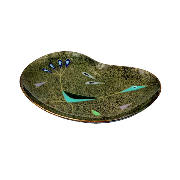Miguel Pineda Peacock Ename Dish Tray