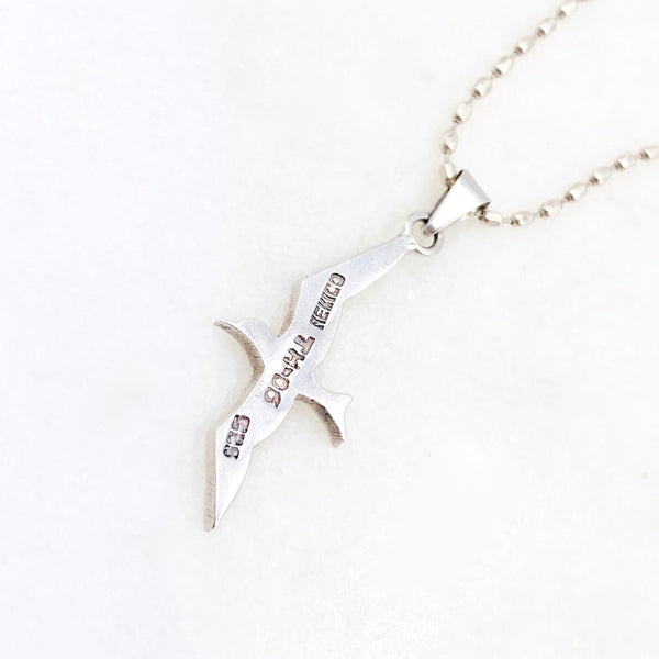 Bird In Flight Sterling Silver Necklace