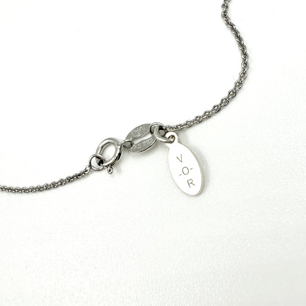 Crystal Bubble Clock Sterling Silver Charm Necklace