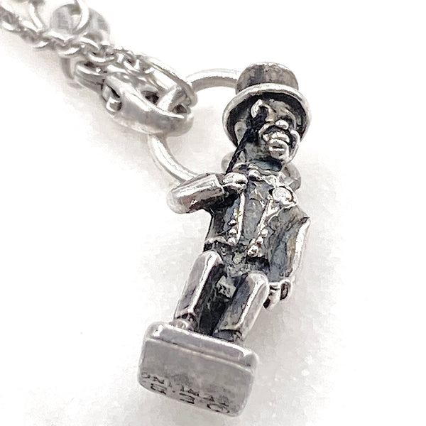 Charlie McCarthy Sterling Silver Charm Necklace