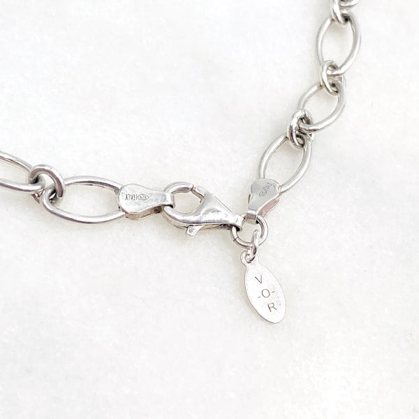 Three Leaf Sterling Silver Charm Bracelet