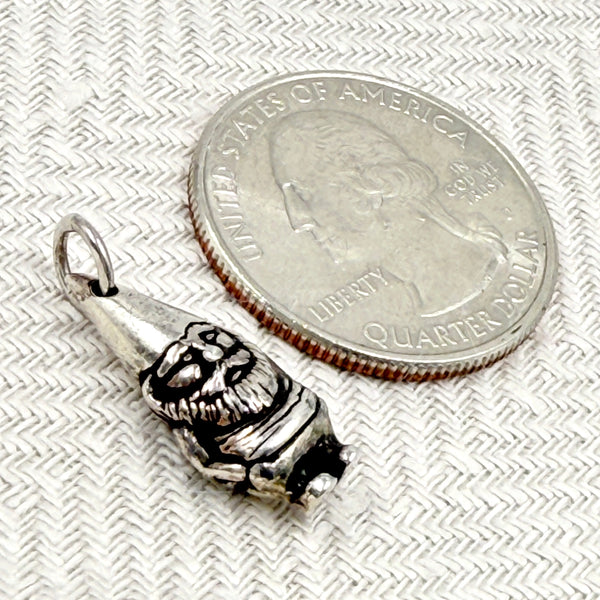 vintage sterling silver gnome charm