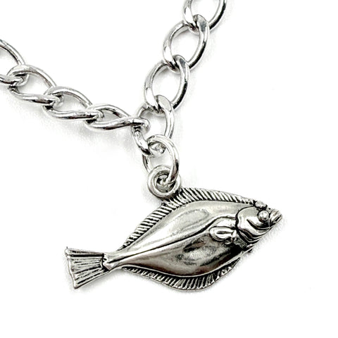 Sterling Silver Vintage Fish Charm Bracelet