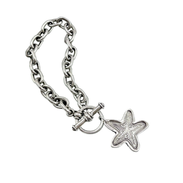 Sterling Silver Starfish Charm Bracelet