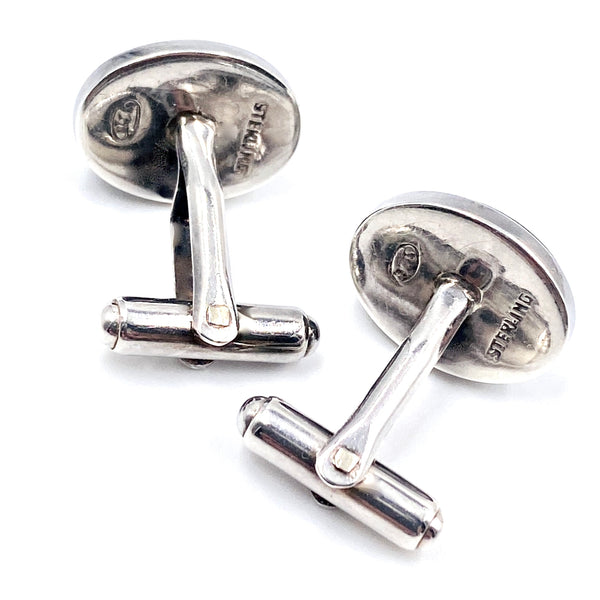 Gladiator Sterling Silver and Hematite Cufflinks
