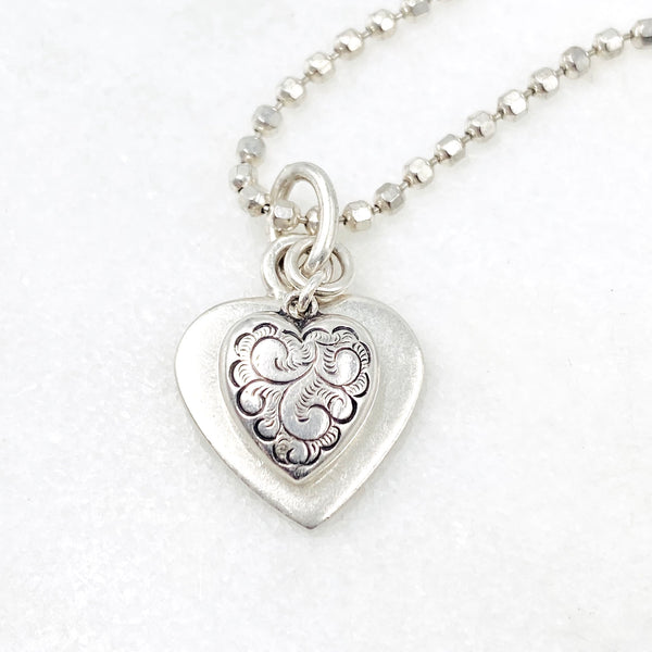 Double Heart Sterling Silver Necklace