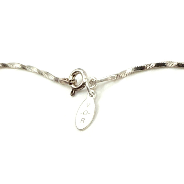 vintage Sterling Silver Scooter Charm Necklace