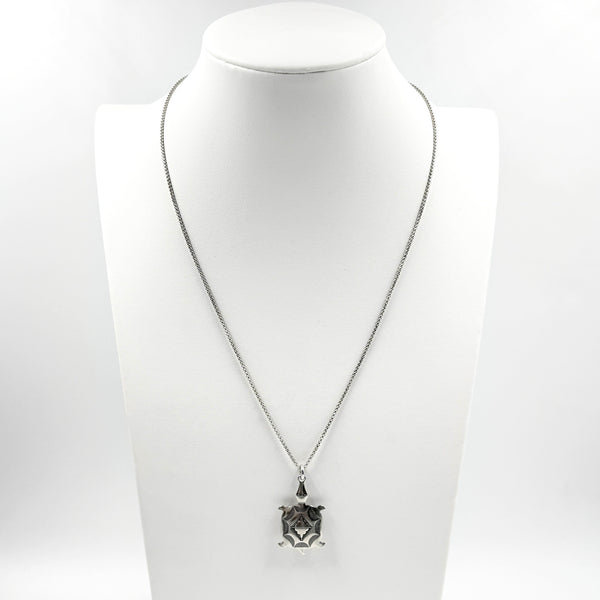 Sun West Sterling Silver Turtle Necklace