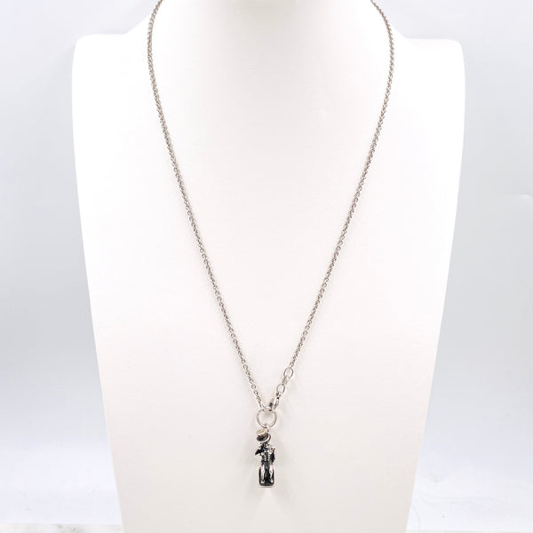 Charlie McCarthy Sterling Silver Charm Necklace