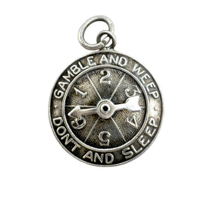 sterling silver vintage gamble and weep arrow charm