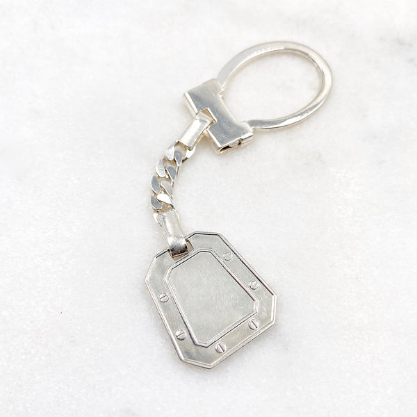 Classic Sterling Silver Screw Head Keychain