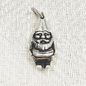 vintage sterling silver gnome charm