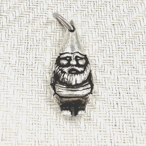 vintage sterling silver gnome charm