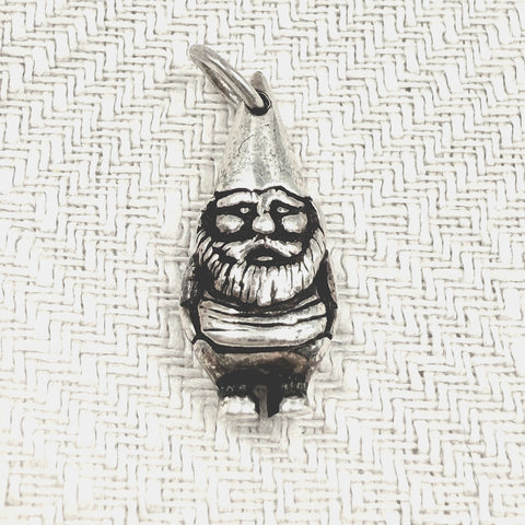 vintage sterling silver gnome charm
