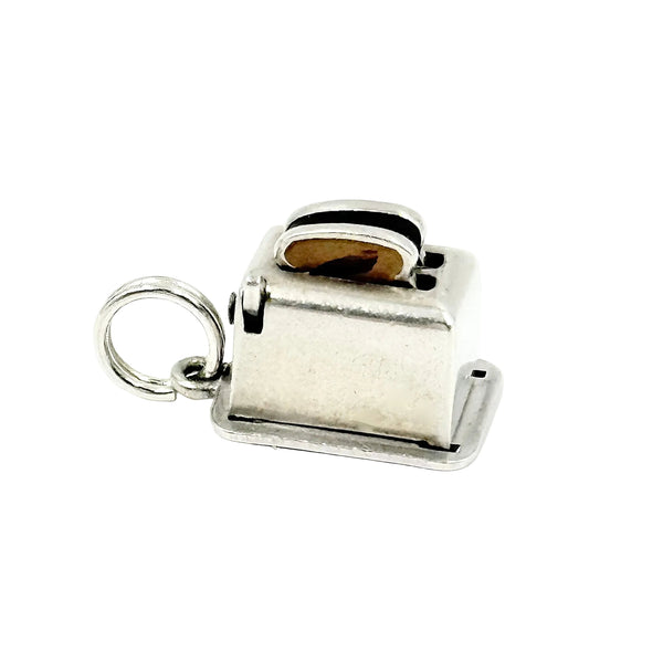 Vintage Working Sterling Silver Toaster Charm