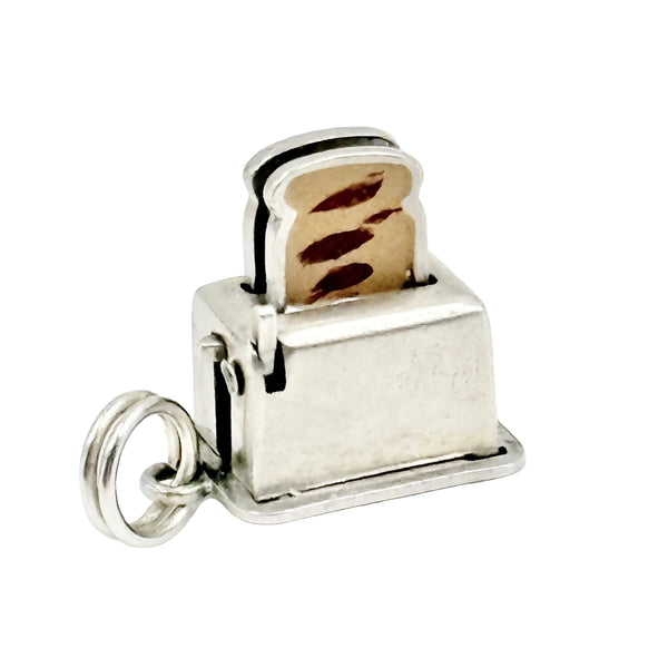 Vintage Working Sterling Silver Toaster Charm
