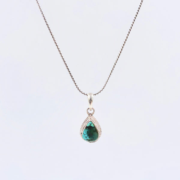 Turquoise Teardrop Necklace