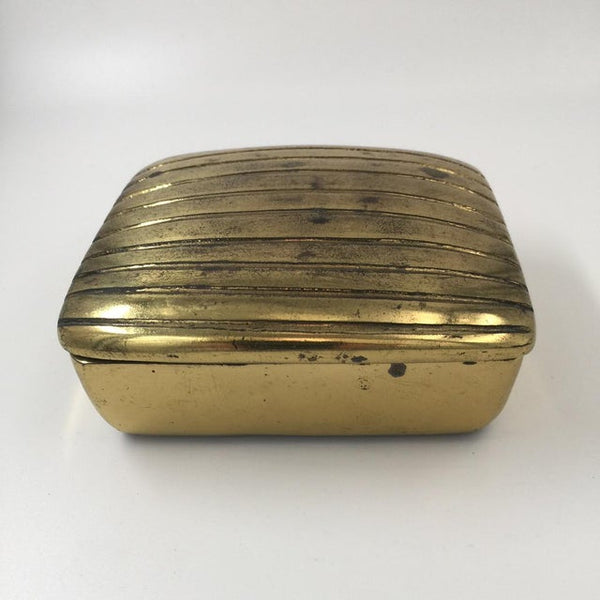 Vintage O Rama Ben Seibel Ribbed Brass Box