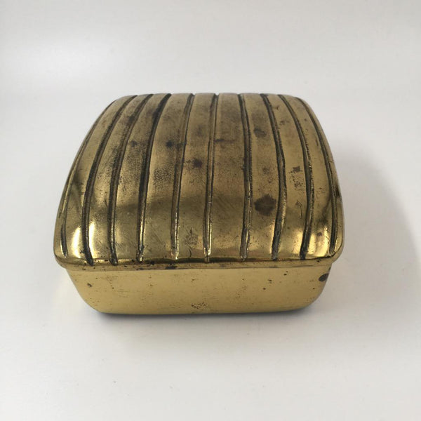 Vintage O Rama Ribbed Brass Box