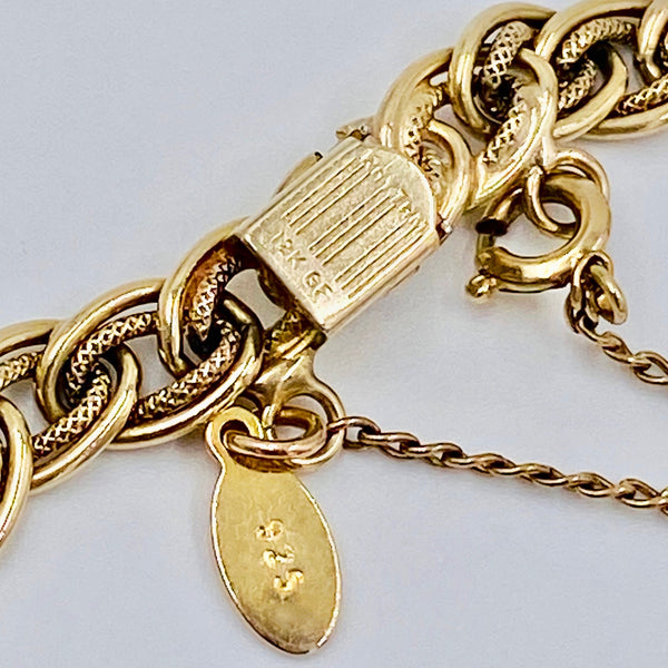 Gold Clock Charm Bracelet