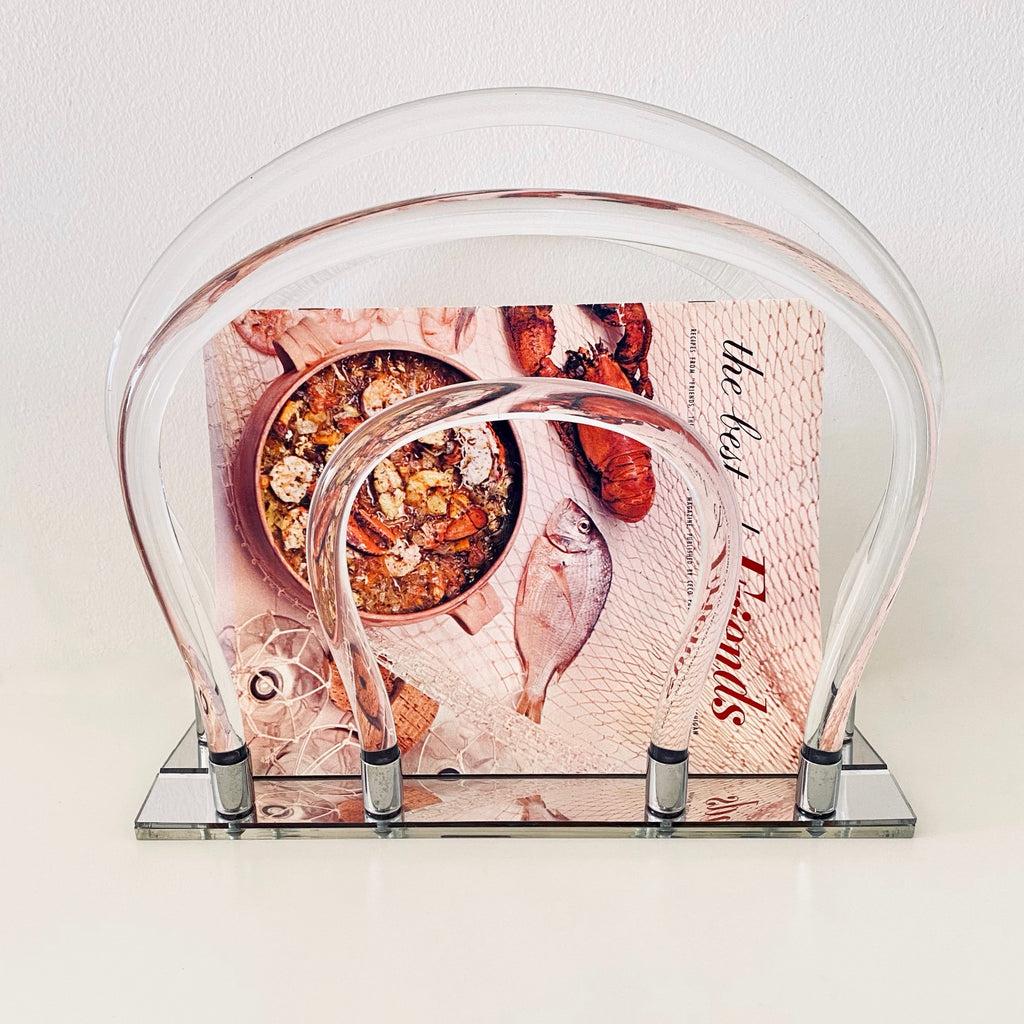 Dorothy Thorpe Mid-Century Lucite Waterfall Magazine Rack – VINTAGE-O ...