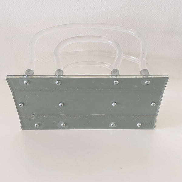 Dorothy Thorpe Lucite and Mirror Waterfall Magazine Rack