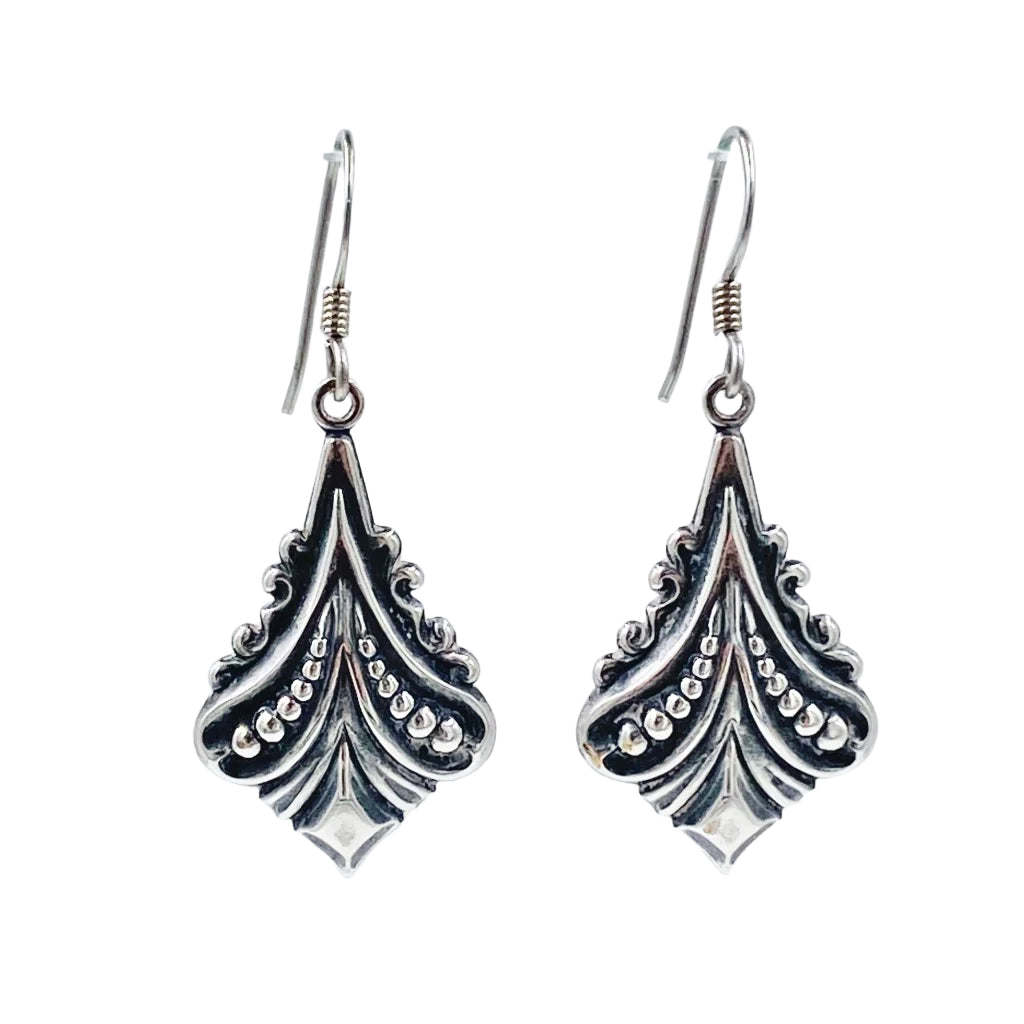 Art Nouveau Silver Earrings – VINTAGE-O-RAMA LLC