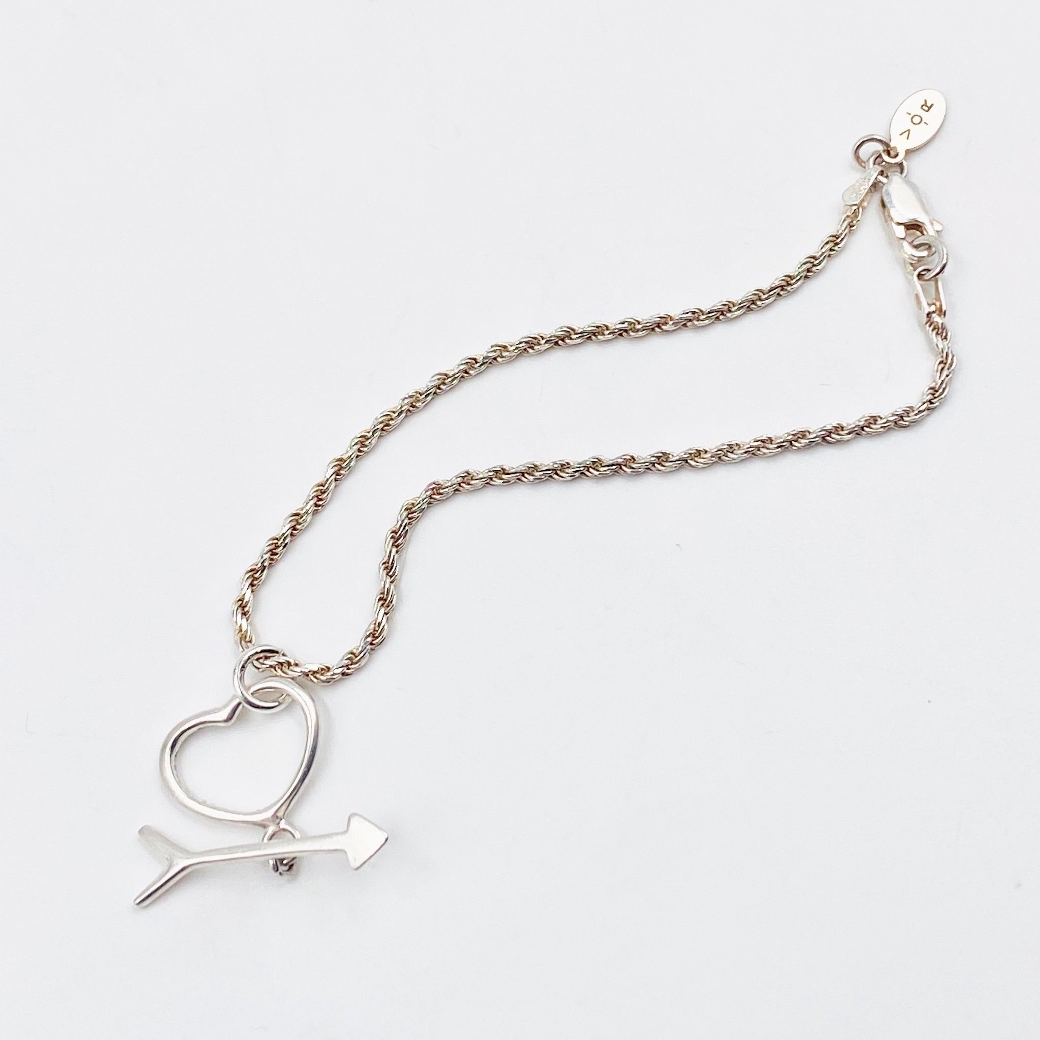 heart and arrow charm bracelet