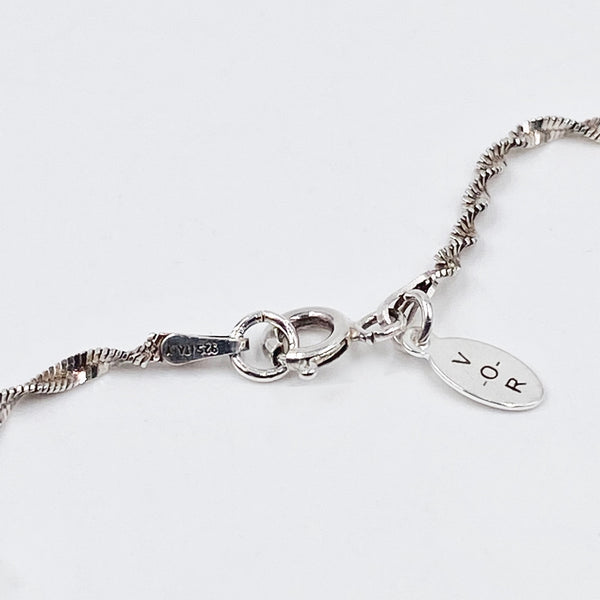Vintage O Rama Letter V Sterling Silver Charm Bracelet