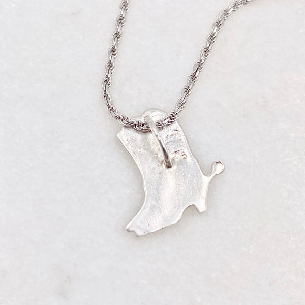 Cowboy Boots Sterling Silver Necklace