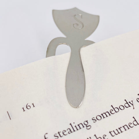 Initial  S Vintage Sterling Silver Bookmark