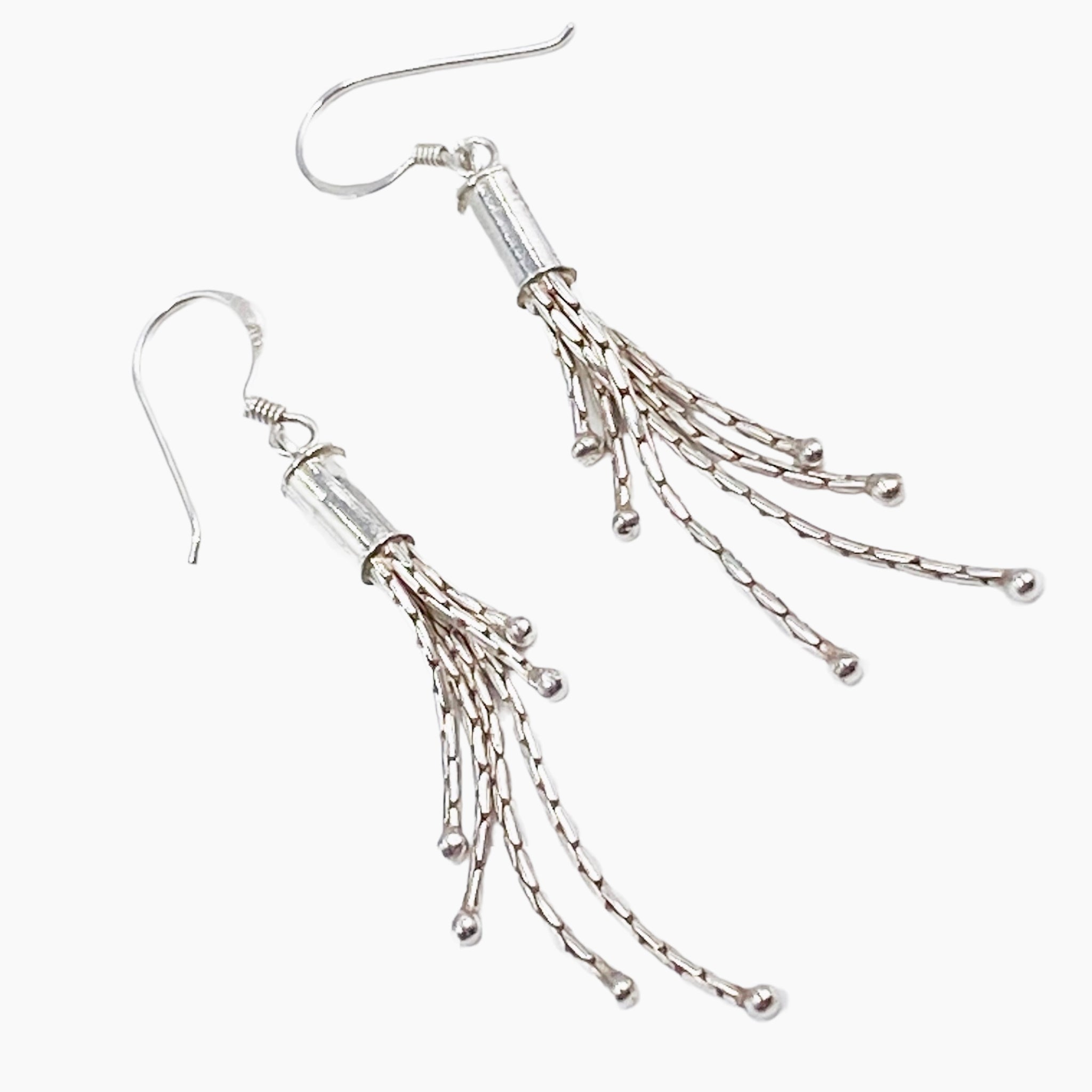 Simply Silver - Bali Silver Oblong Swirl Earrings