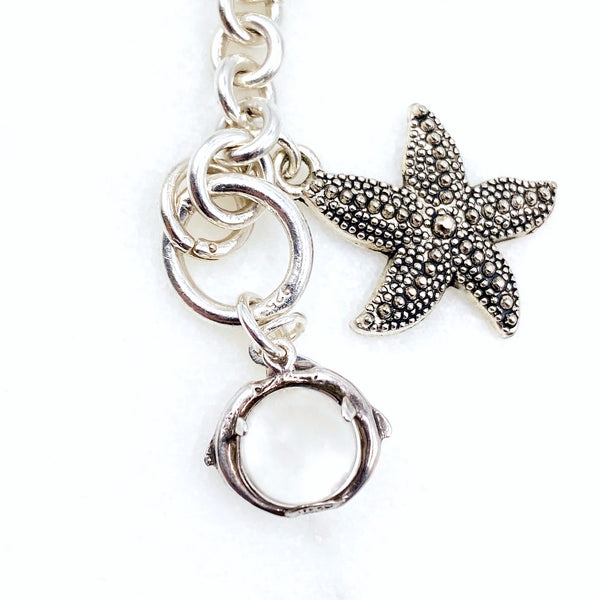 Starfish &  Dolphin Pool of Light Toggle Necklace