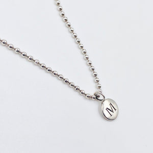 vintage-o-rama letter m sterling silver necklace