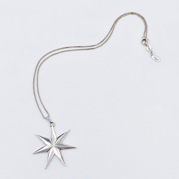 Vintage O Rama Sterling Silver Star Necklace